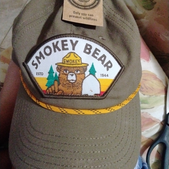 MAD Engine Other - Smokey Bear Hat Cap Brown Snapback Rope Hat NWT OSFM